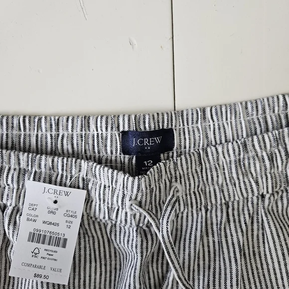 NWT J.Crew Factory Wide Leg Linen Pants - Picture 6 of 9